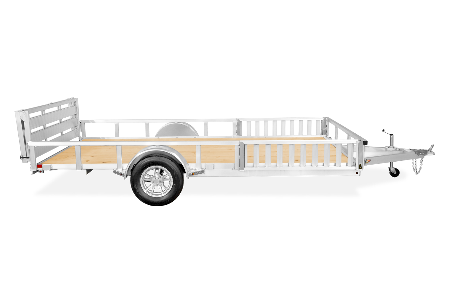 Aluminum ATV Single Axle Utility Trailer Side