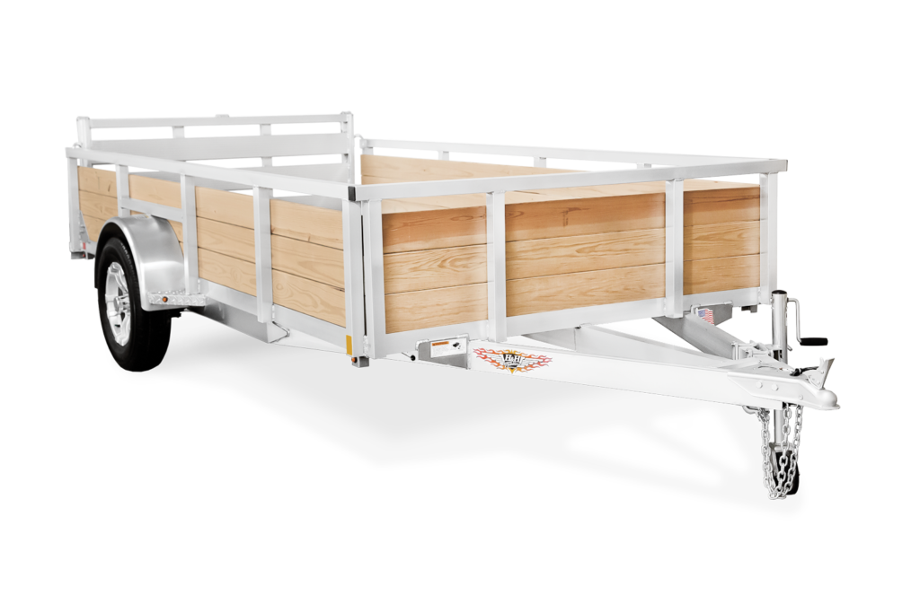 Aluminum Wood Side Utility Trailer Front
