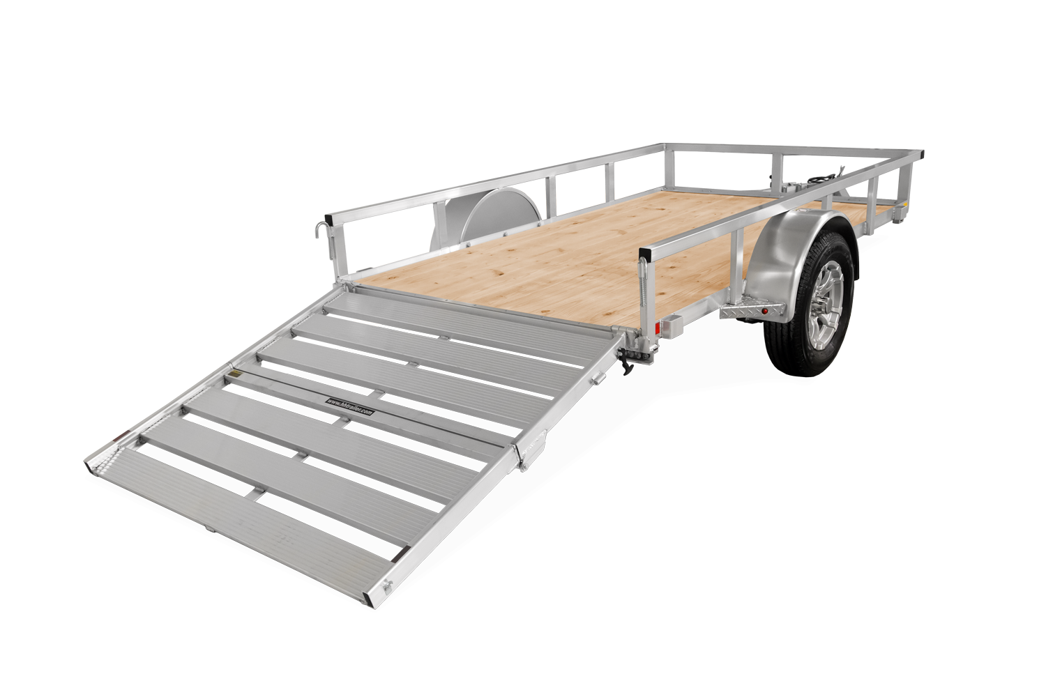 Aluminum Rail Side Utility Trailer Rear Ramp