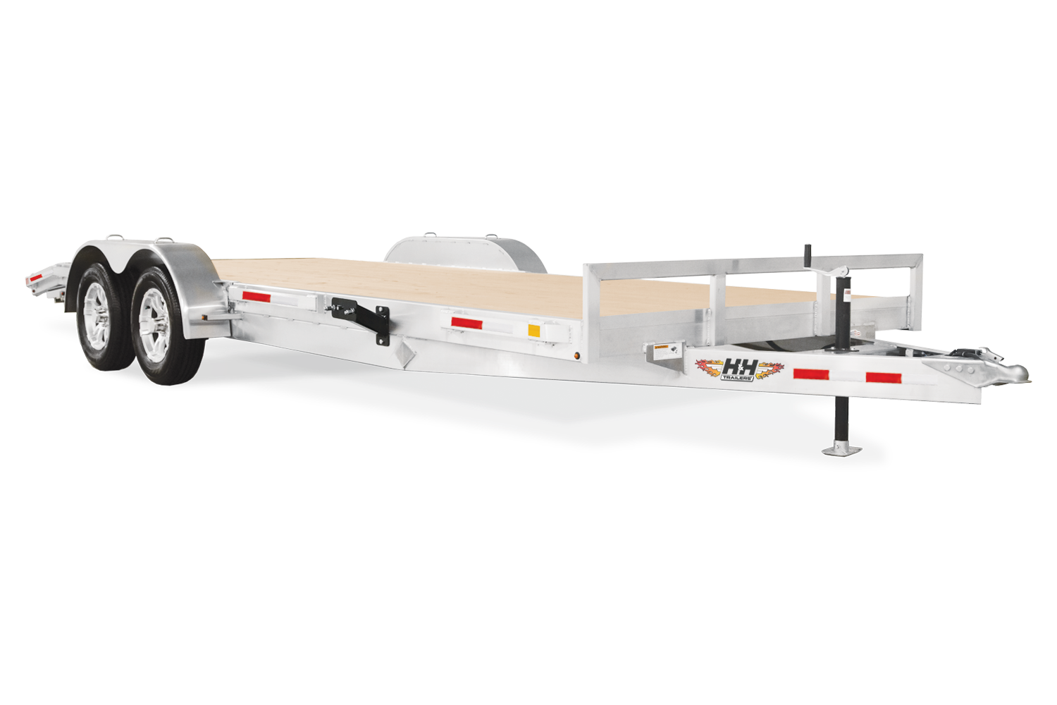 HH Aluminum Flatbed Car Hauler Trailer Front