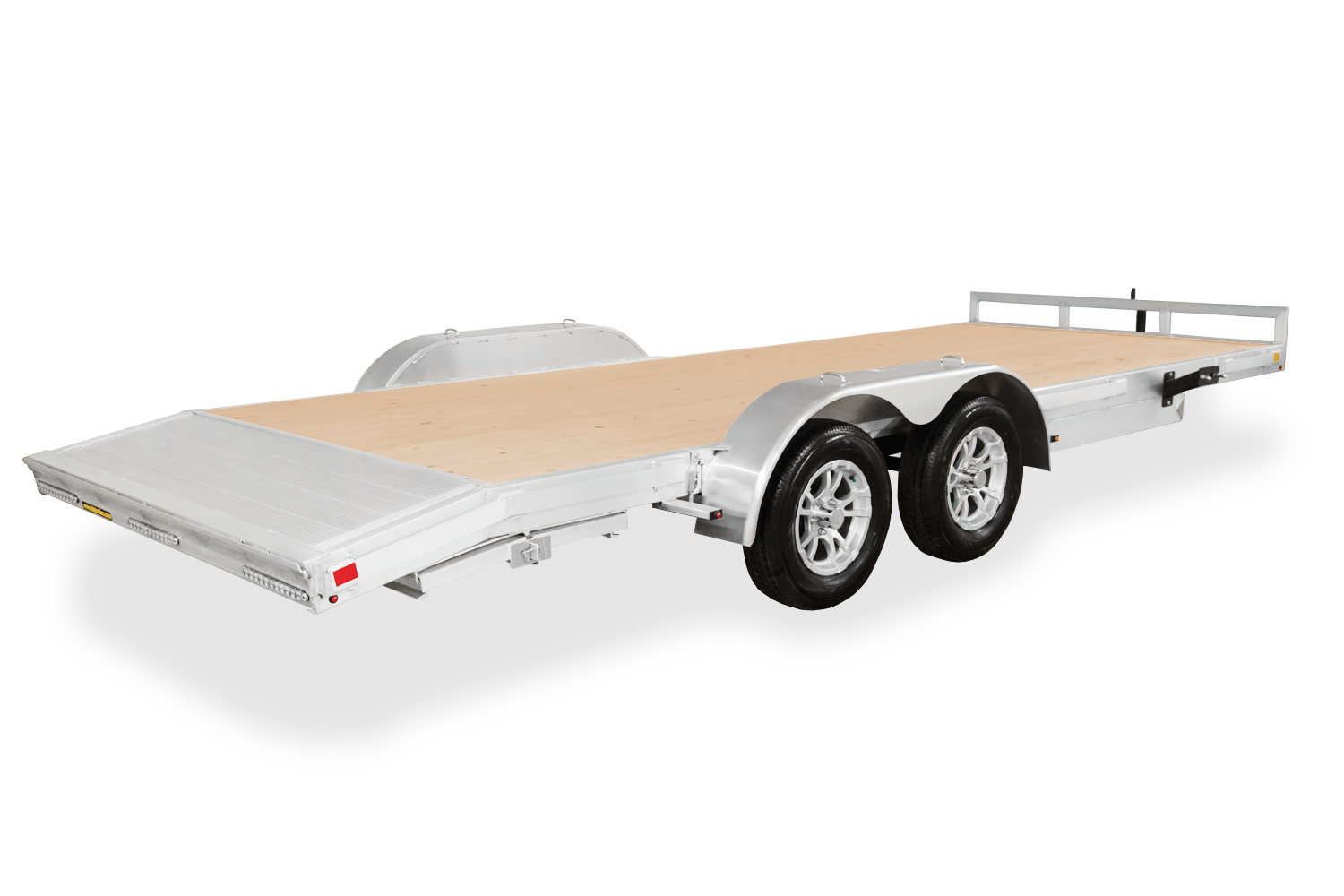 HH Aluminum Flatbed Car Hauler Trailer Rear No Ramps