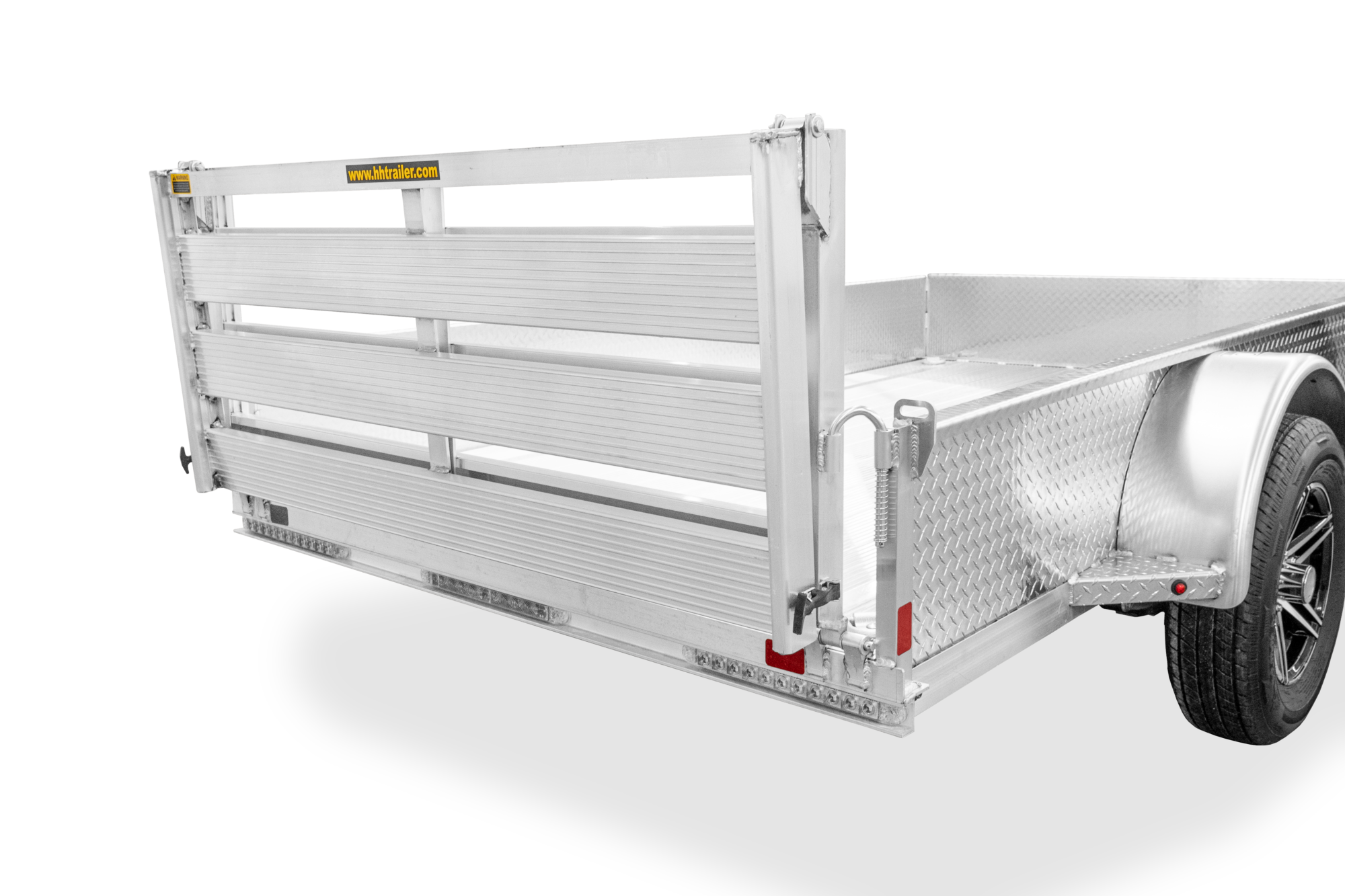 HH Aluminum Solid Side Utility Trailer Bi Fold Gate