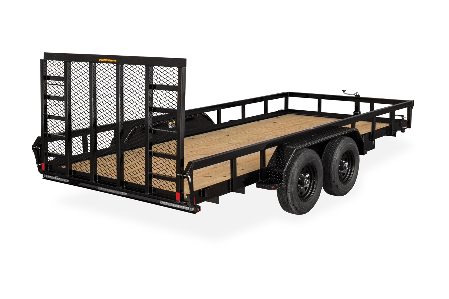 HH Heavy Duty Rail Side Utility Trailer Rear