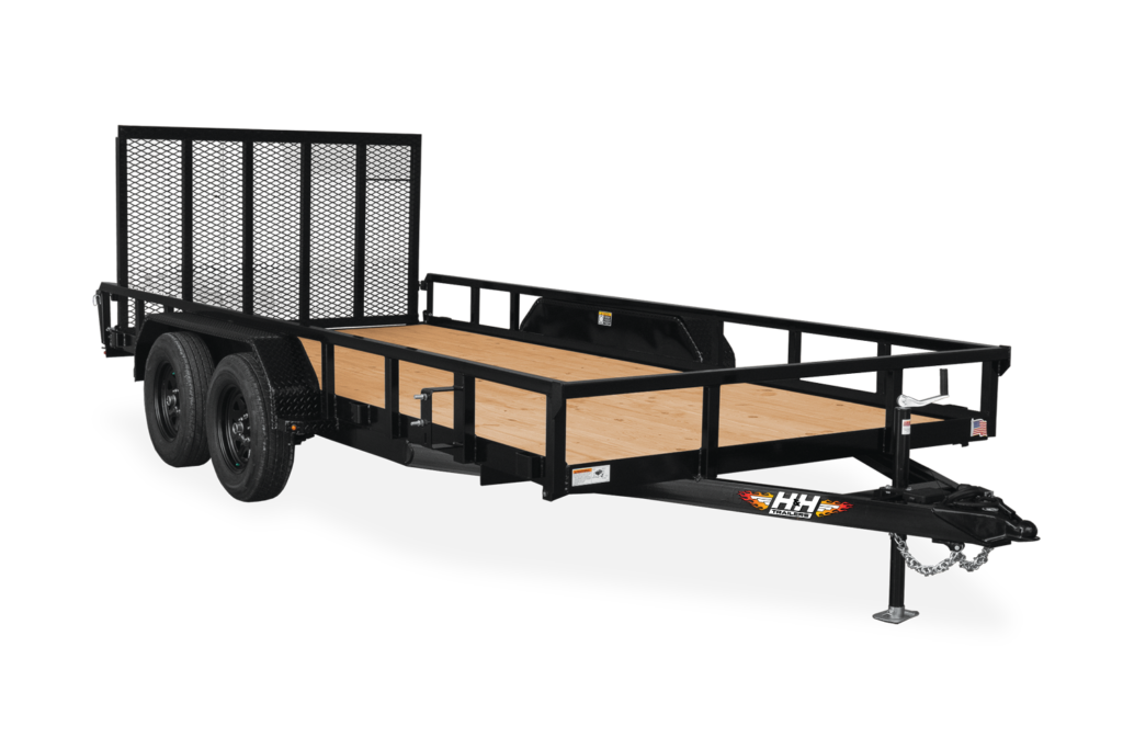 HH Rail Side Utility Trailer Front Up