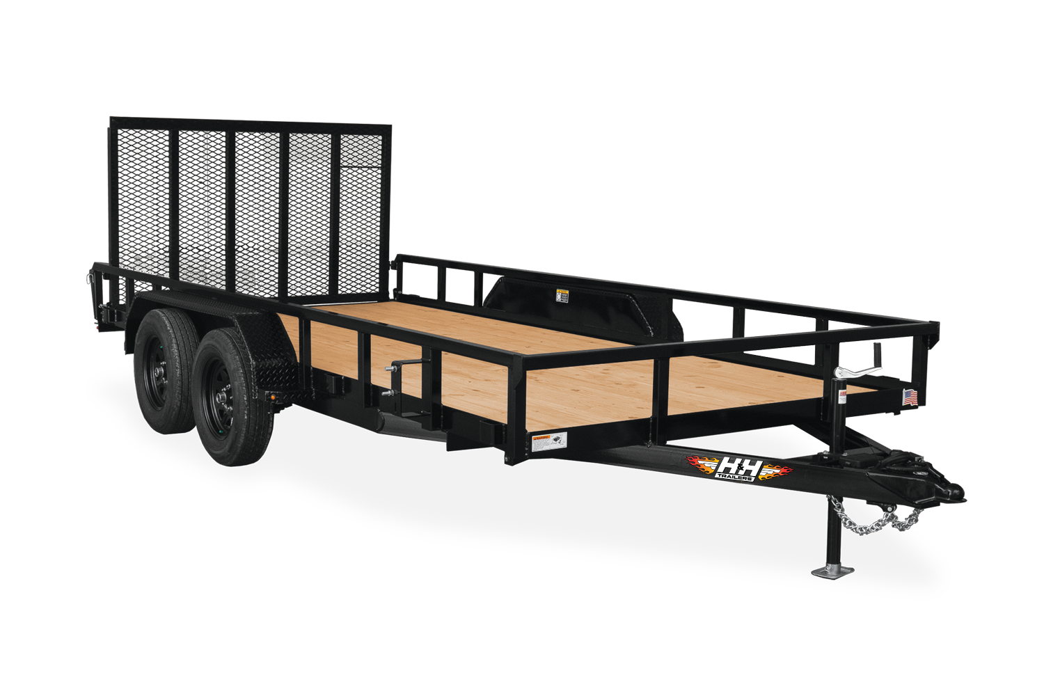 HH Rail Side Utility Trailer Front Up