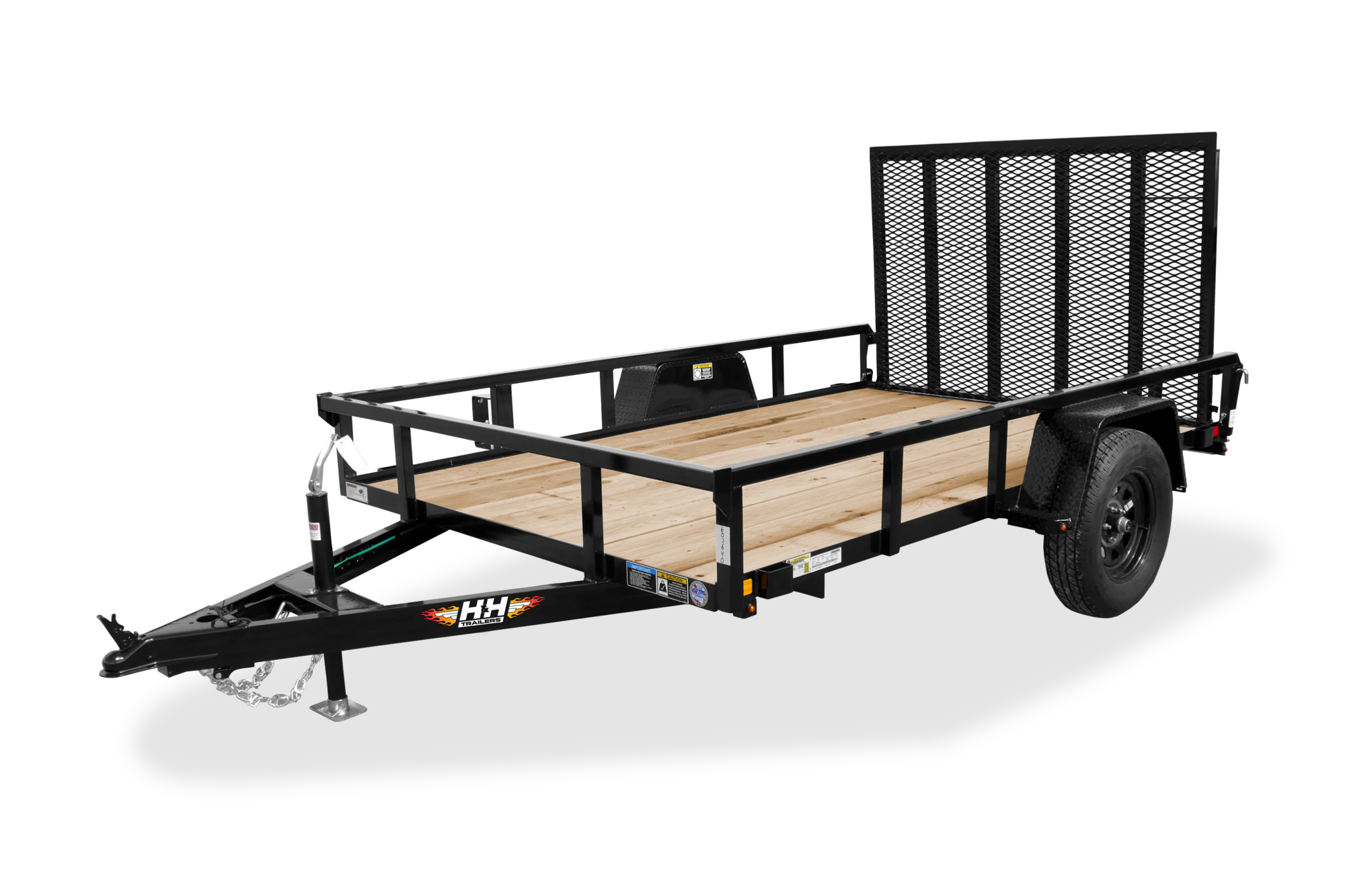 HH Rail Side Utility Trailer Side View