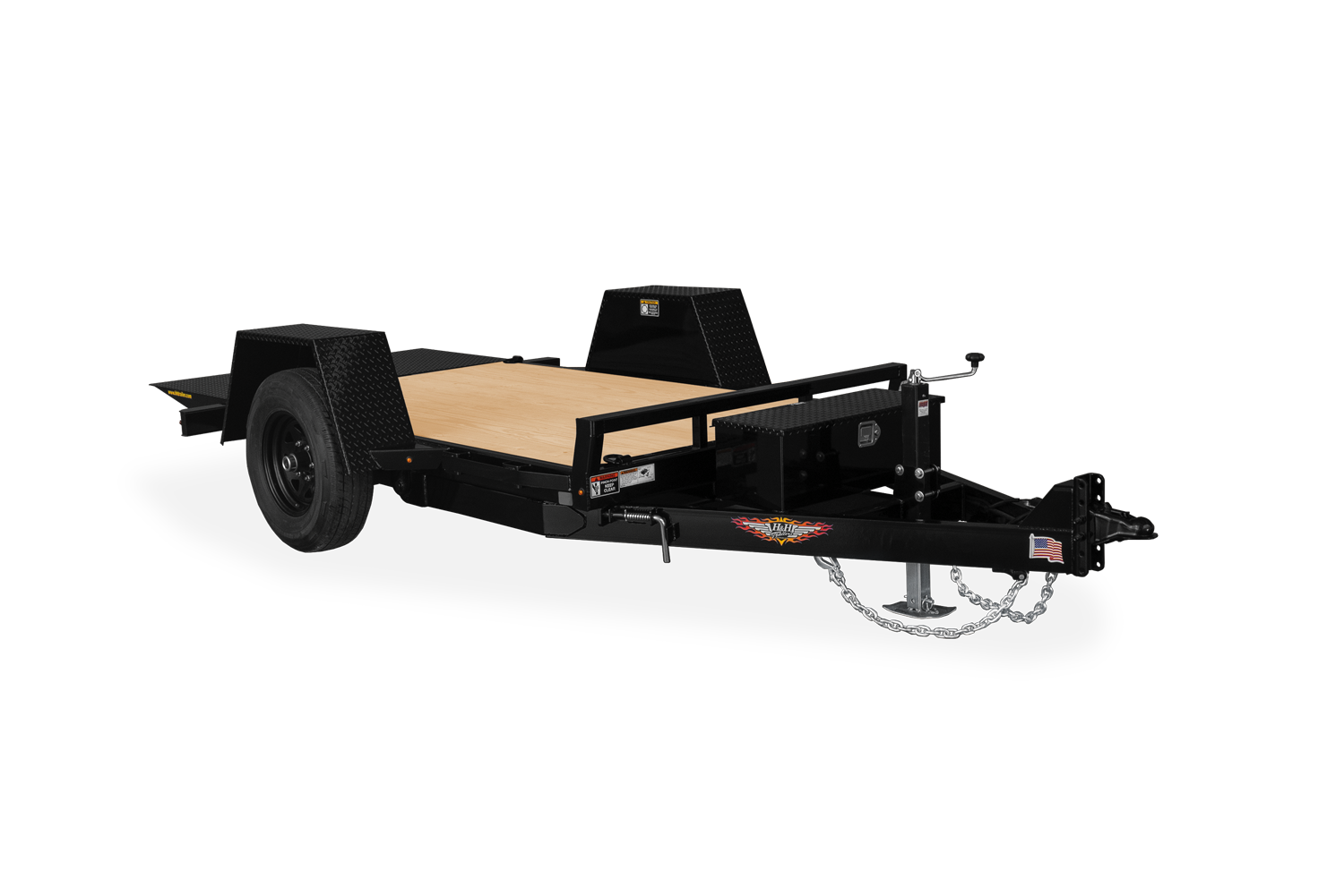 HH Single Axle Gravity Tilt Trailer Front Down
