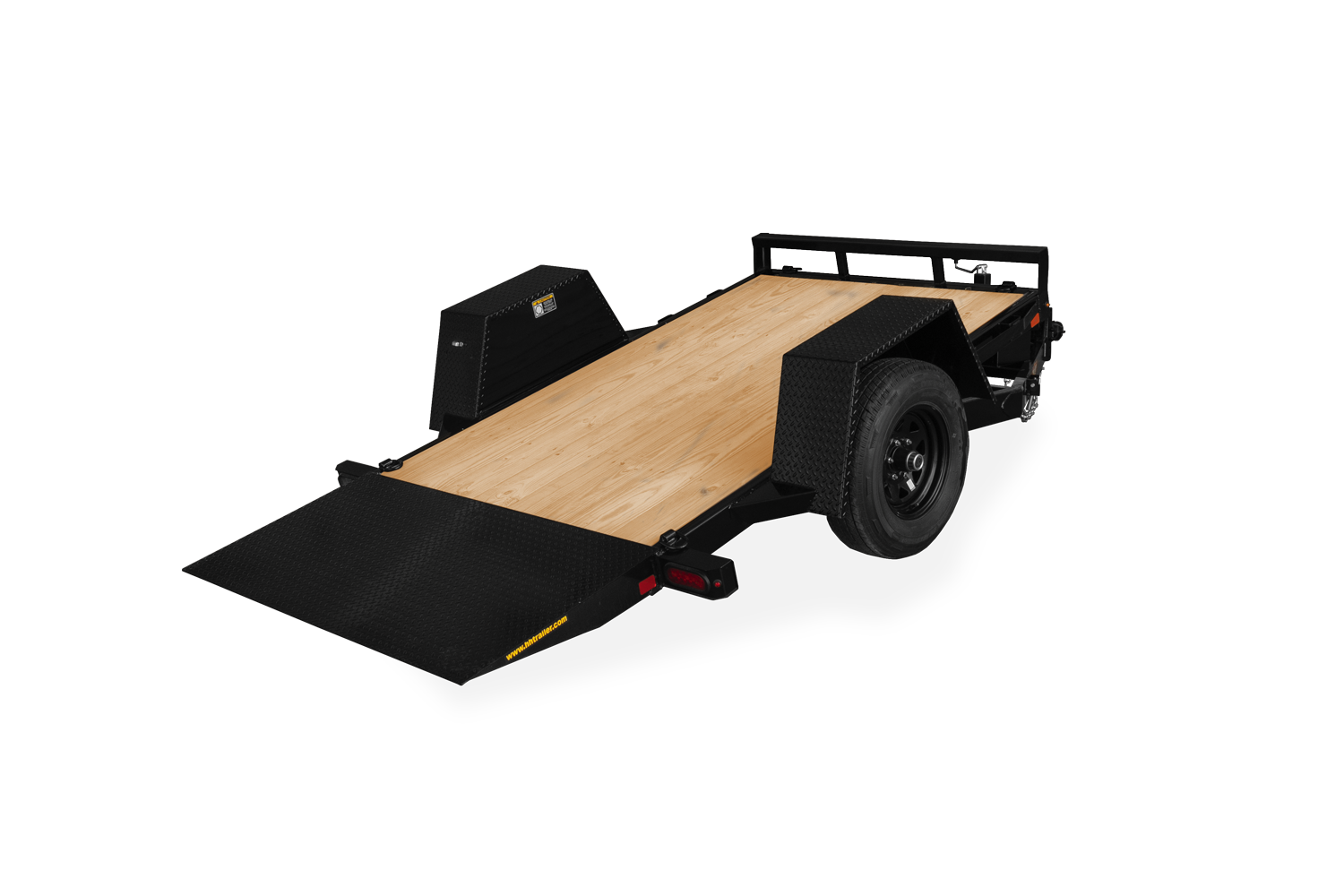 HH Single Axle Gravity Tilt Trailer Rear Tilted