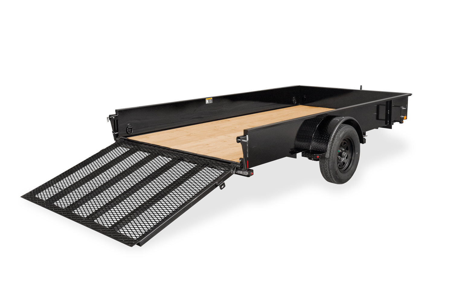HH Solid Side Utility Trailer Rear Down