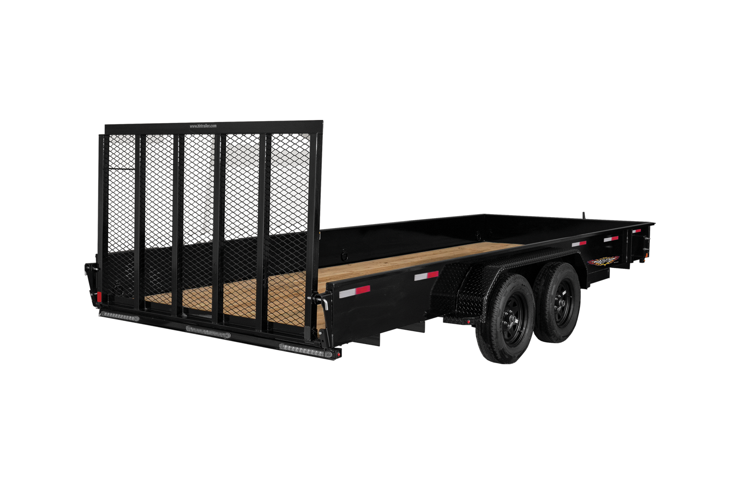 HH Solid Side Utility Trailer Rear View