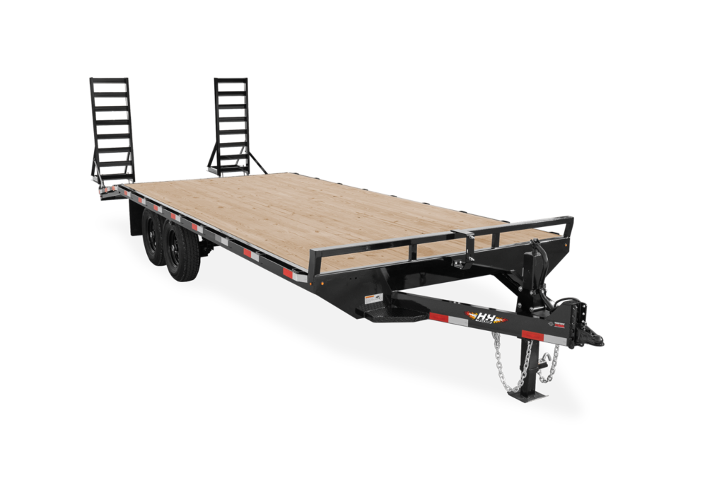 HH Standard Duty Dovetail Deckover Trailer Front View