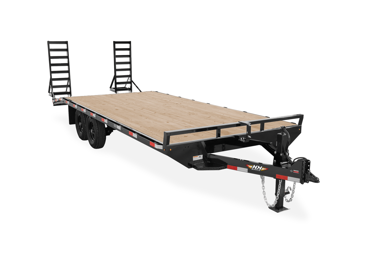 HH Standard Duty Dovetail Deckover Trailer Front View