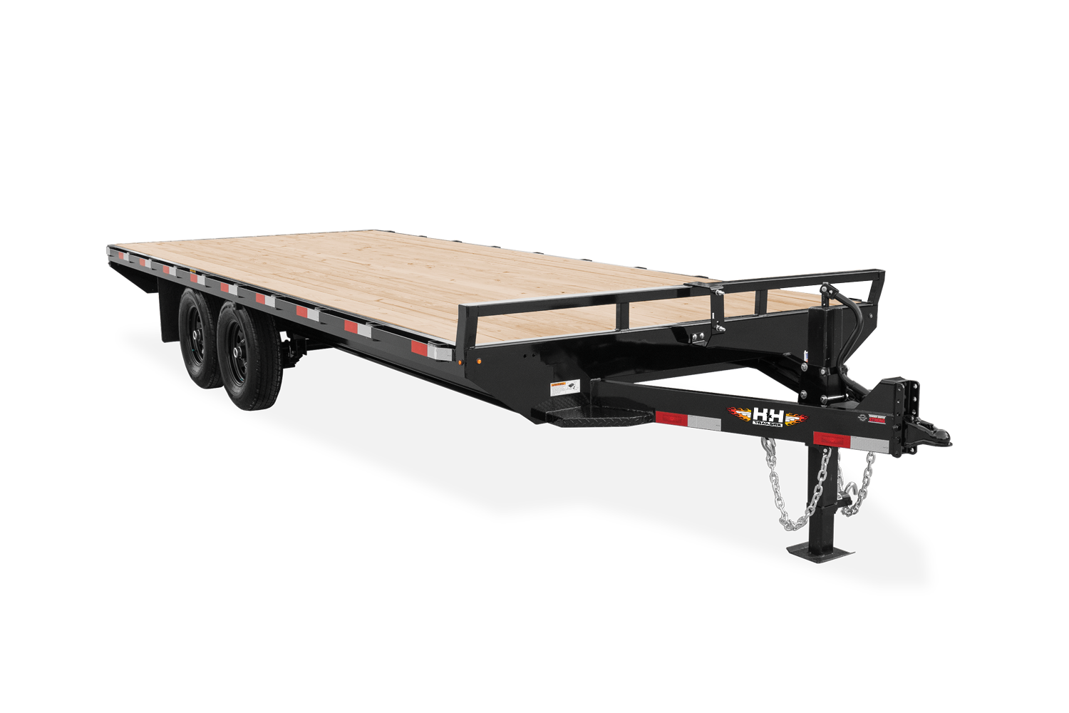 HH Standard Duty Flatbed Deckover Trailer Front View
