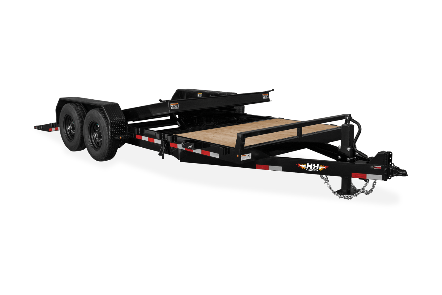 HH Tandem Axle Gravity Tilt Trailer Front Tilted