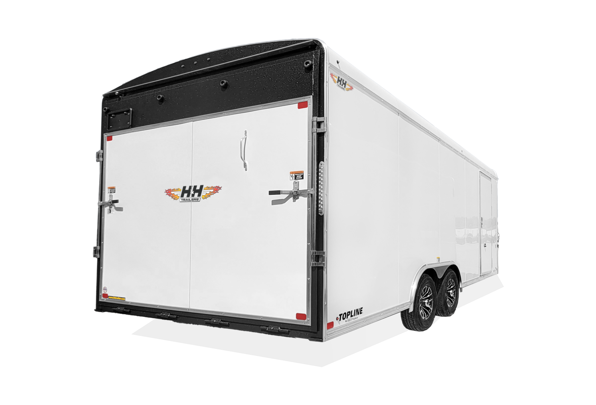 HH Topline Car Hauler Trailer Rear. Closed