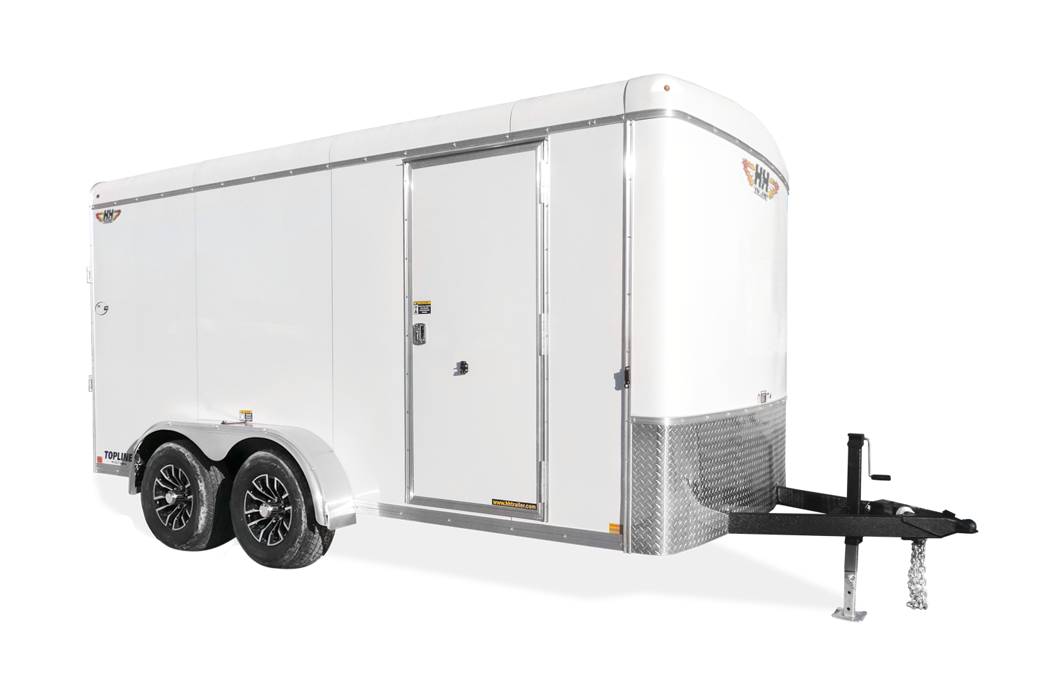HH Topline Round Top Enclosed Cargo Trailer Front View