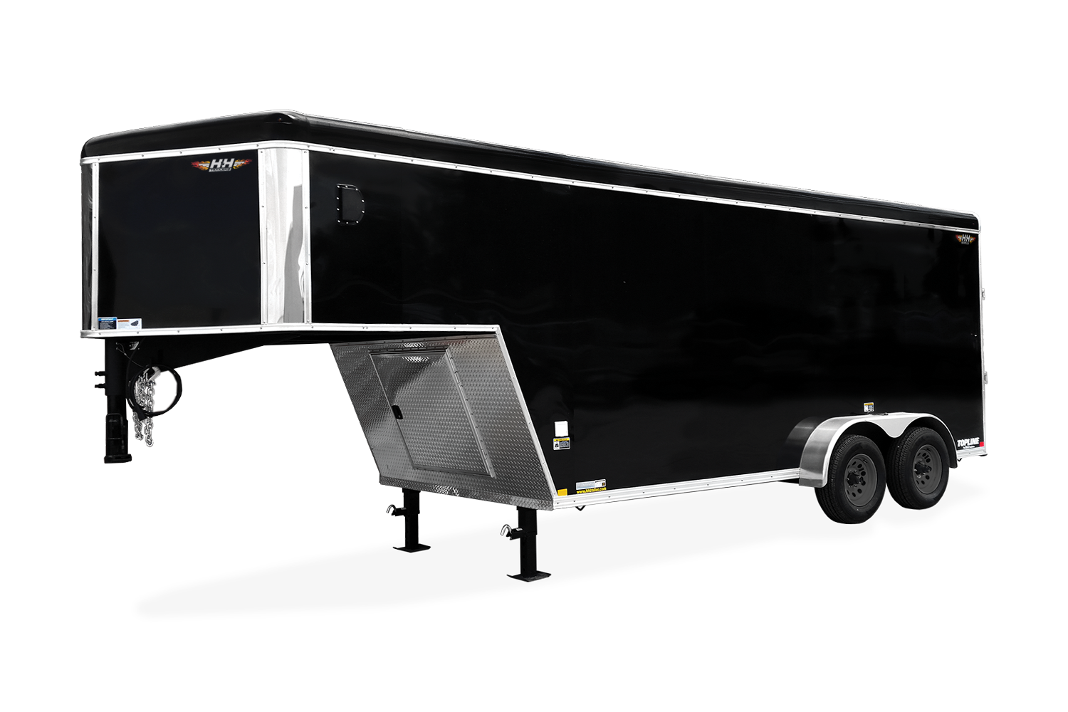 HH Topline Round Top Enclosed Gooseneck Cargo Trailer Front View