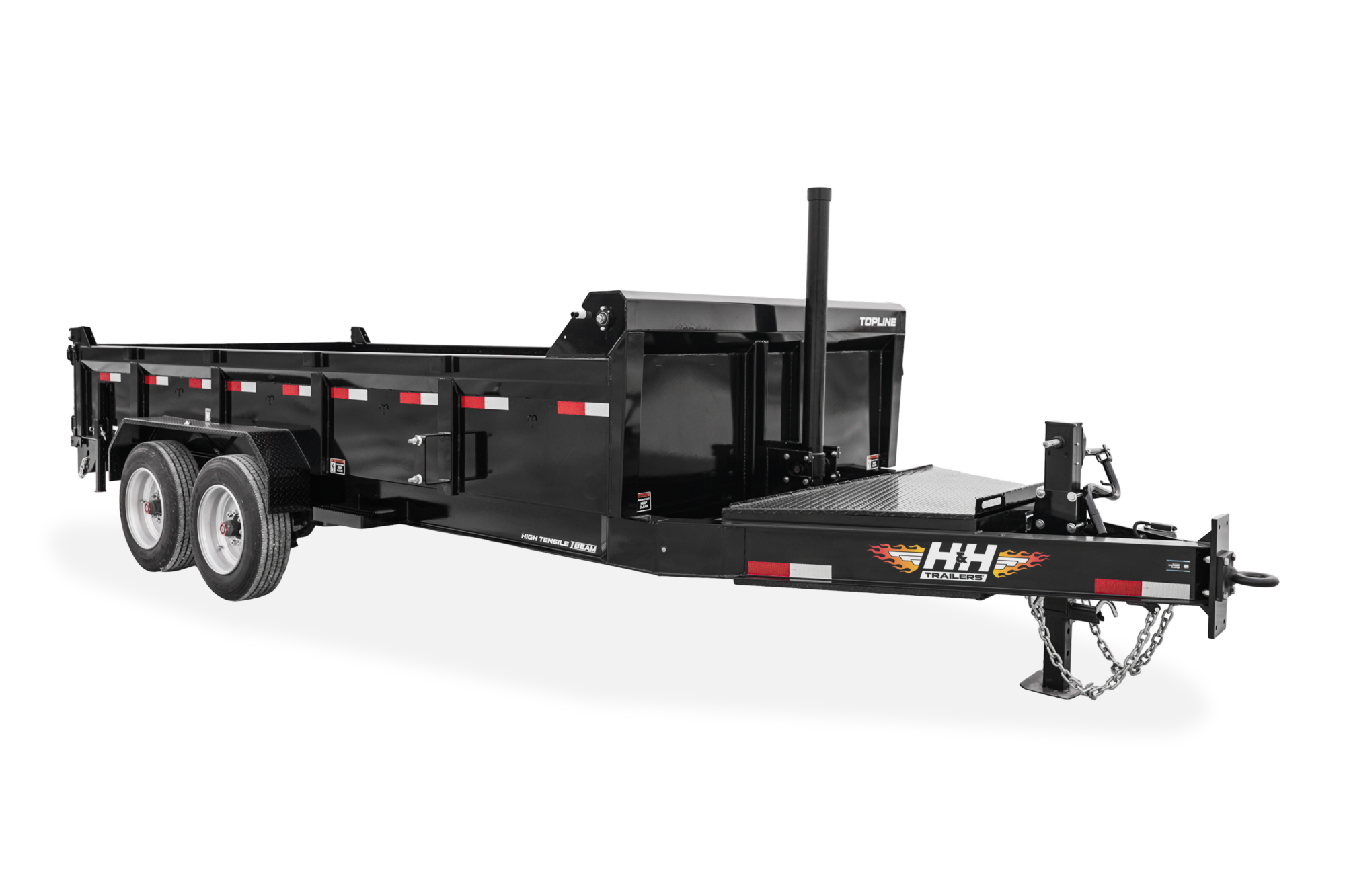 HH Topline Telescopic Dump Trailer Front Down