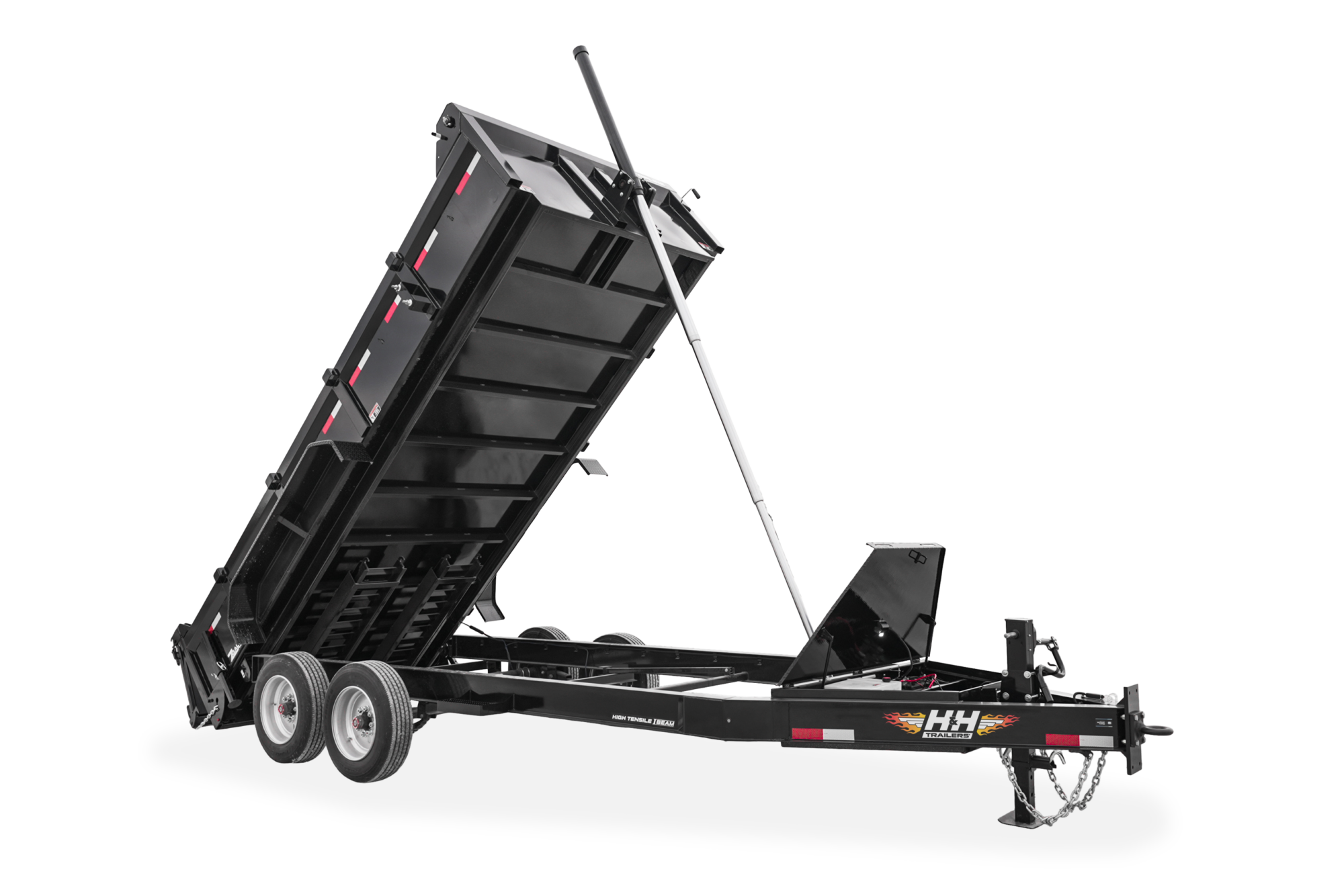 HH Topline Telescopic Dump Trailer Front Up