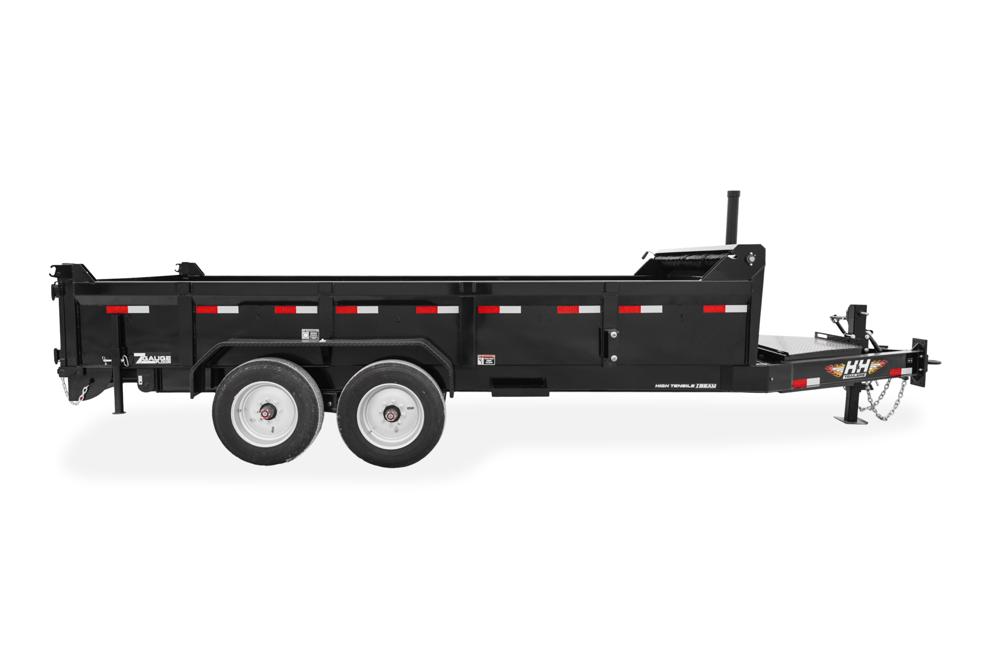 HH Topline Telescopic Dump Trailer Side Down