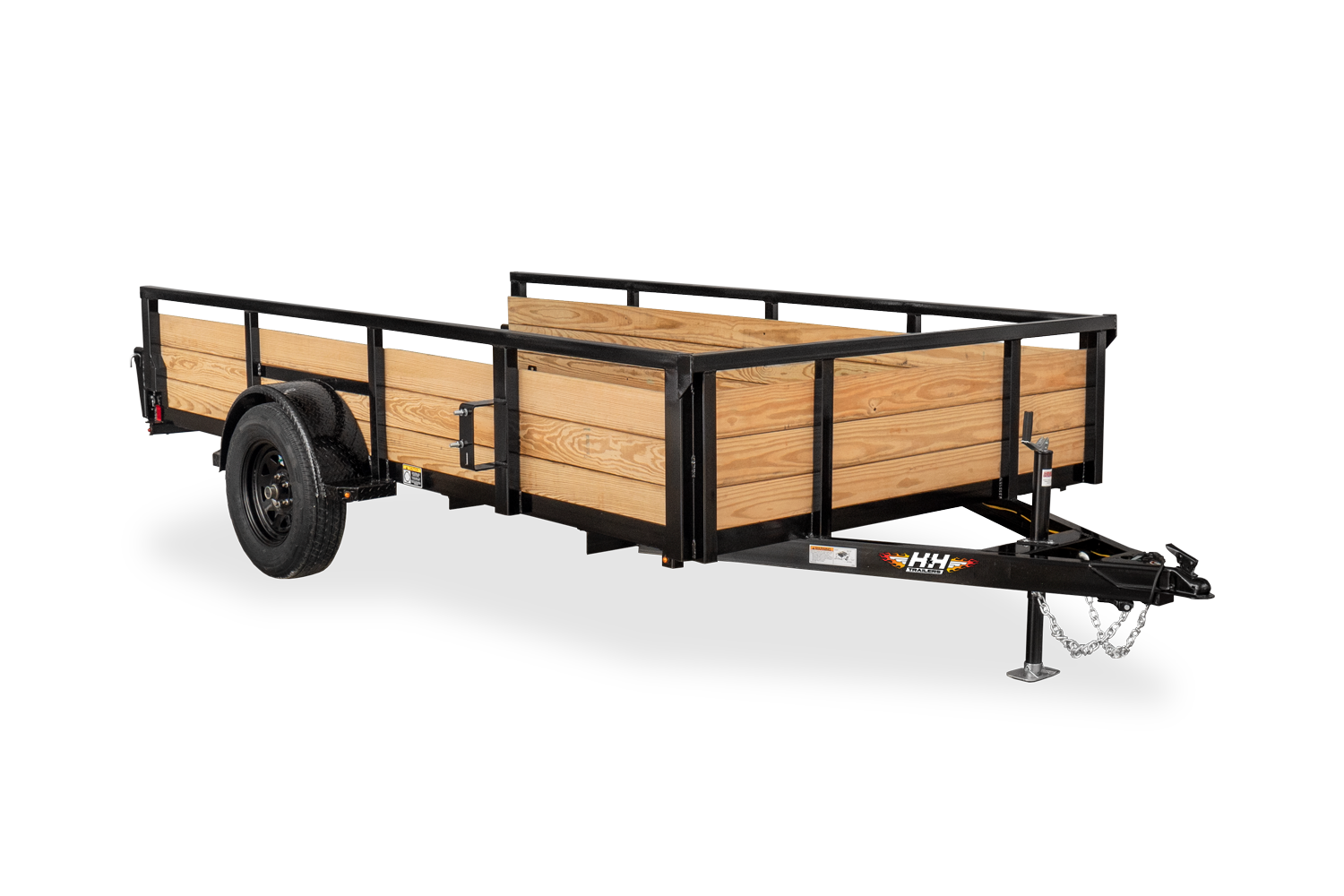 HH Wood Side Utility Trailer Front Gate Inside
