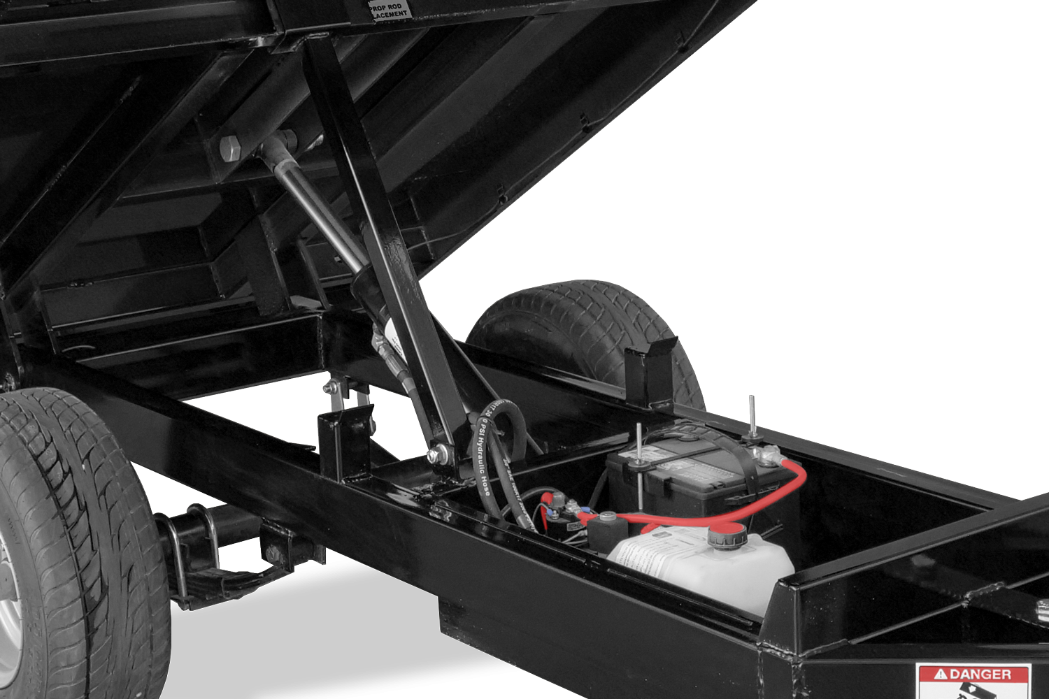 Homeowner Dump Trailer Hoist Close Up