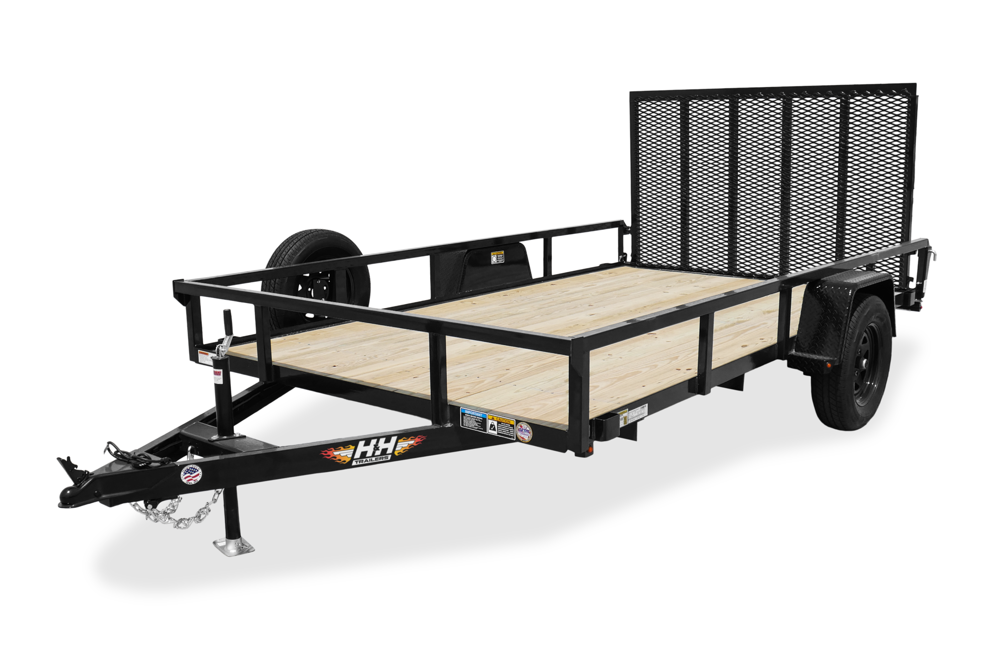 HH Rail Side Utility Trailer Front