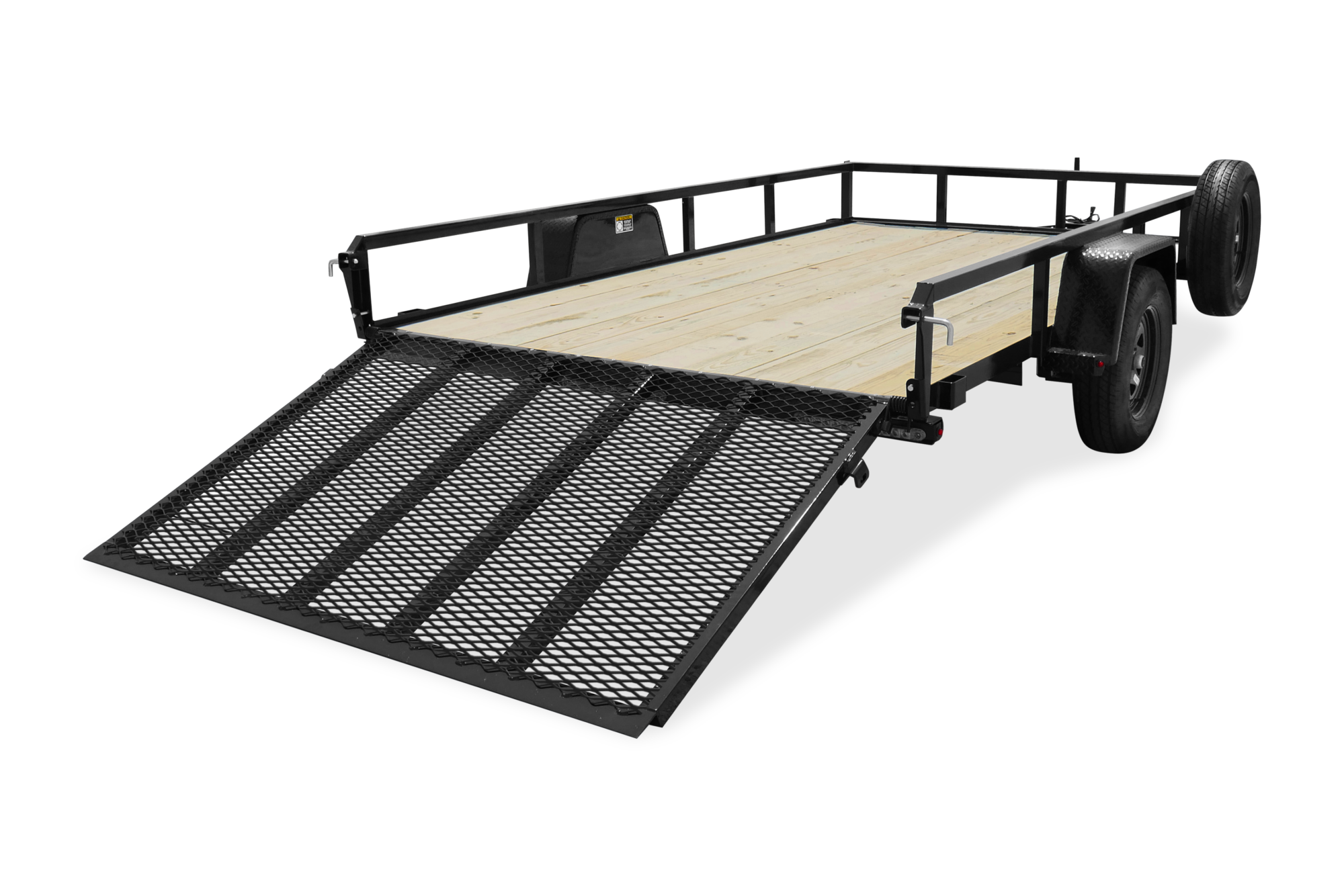 HH Rail Side Utility Trailer Rear Fold Down