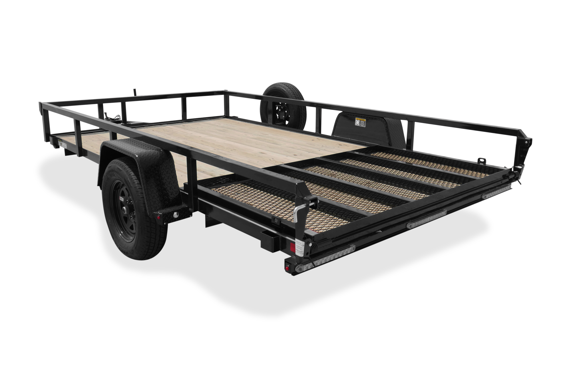HH Rail Side Utility Trailer Rear Fold In