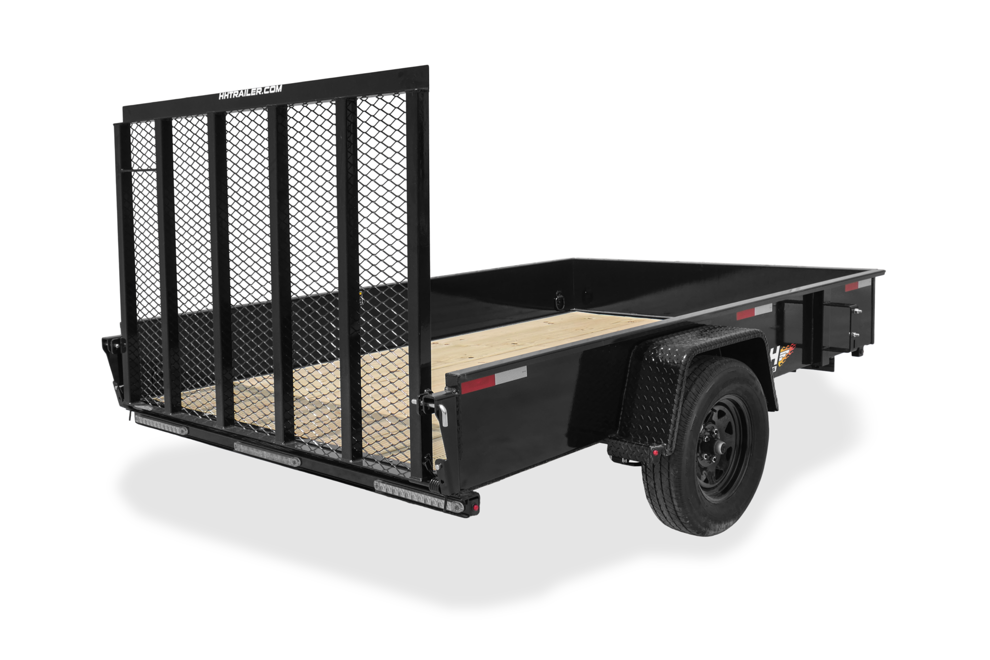 HH Solid Side Utility Trailer Rear