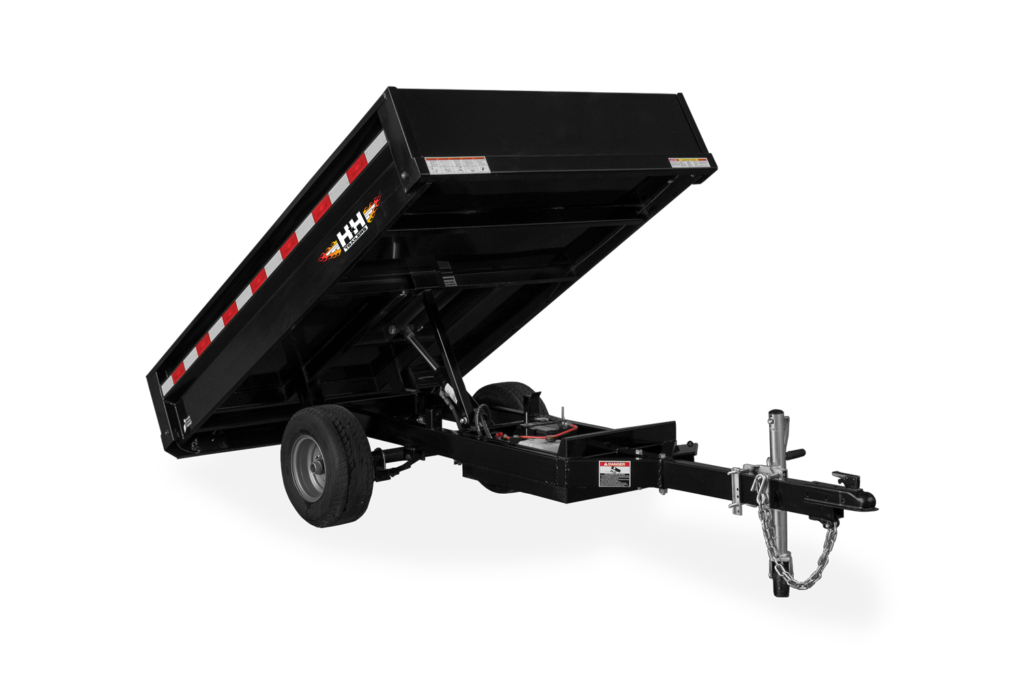 HH 4x8H Homeowner Dump Trailer Front Tilted