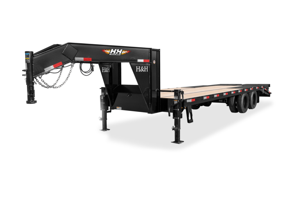 HH Low Profile Deck Over Trailer Front Black Wheels