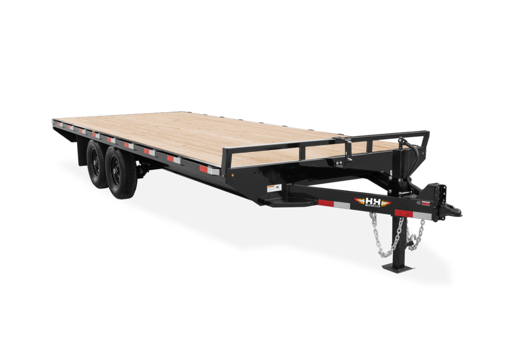 HH Standard Duty Flatbed Deckover Trailer Front View