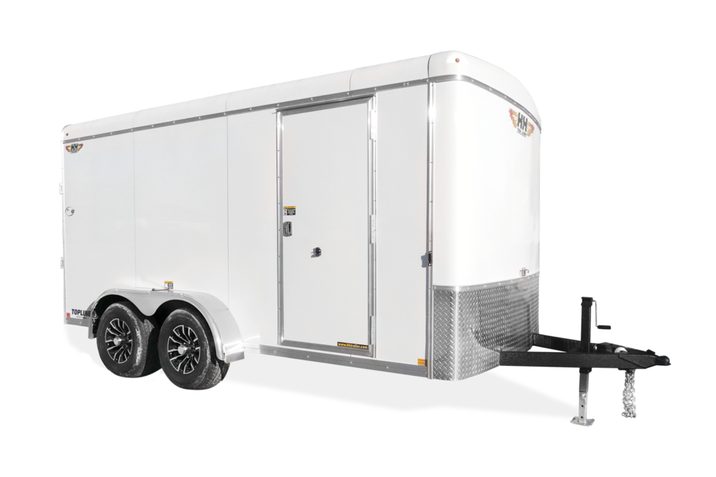 HH Topline Round Top Enclosed Cargo Trailer Front View